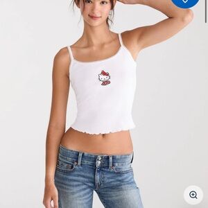Aeropostale White Camisole with Hello Kitty Design